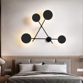 Czarny, minimalistyczny kinkiet UNIVERSE nad łóżko do sypialni